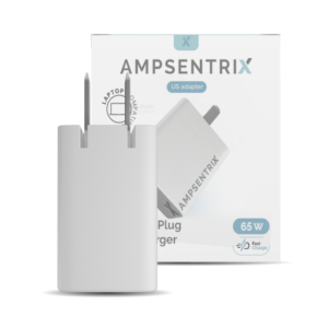 AmpSentrix 65W USB-C GaN Wall Power Adapter