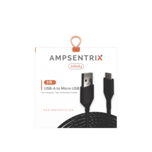 AmpSentrix 3ft USB-A to Micro-USB Cable