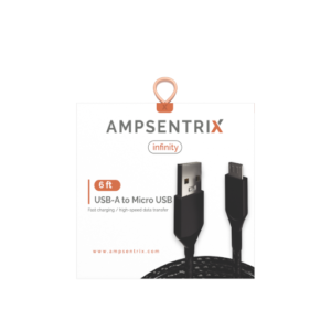 AmpSentrix 6ft USB-A to Micro-USB Cable