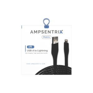 AmpSentrix 3ft USB-A to Lightning Cable