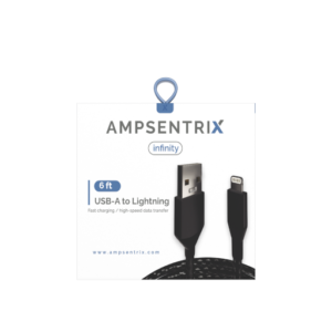 AmpSentrix 6ft USB-A to Lightning Cable
